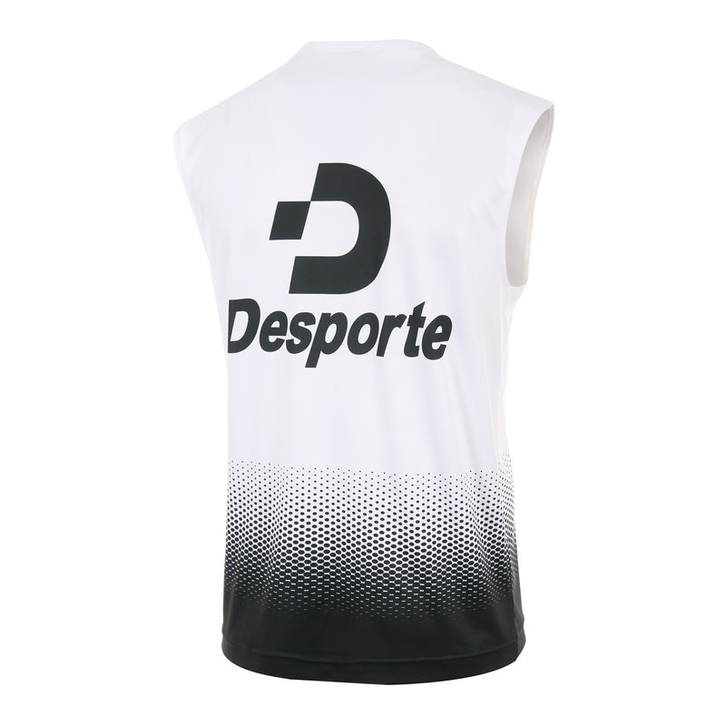Desporte sleeveless practice shirt DSP-BPS-29 white black back view