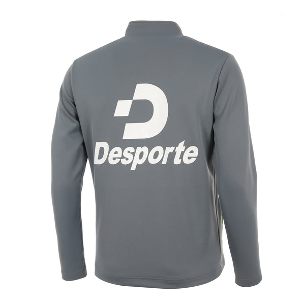Desporte full zip slim fit training jacket DSP-CJ16SLF gray lime back view