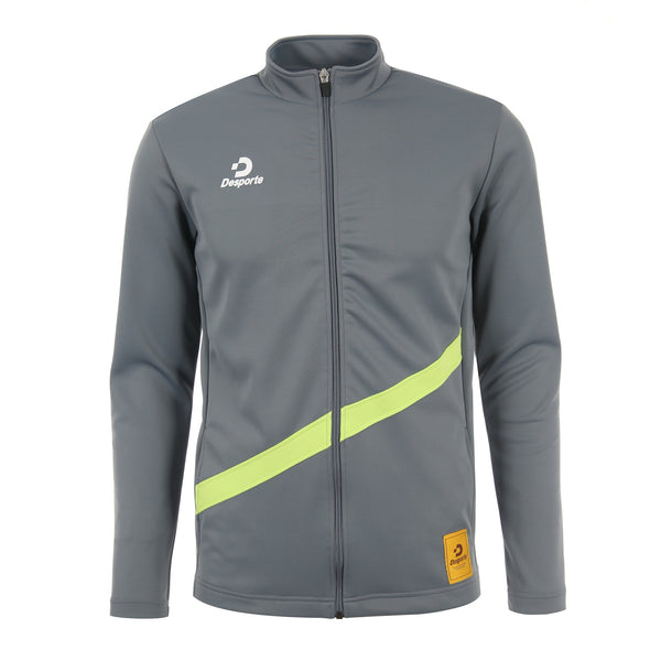 Desporte full zip slim fit training jacket DSP-CJ16SLF gray lime