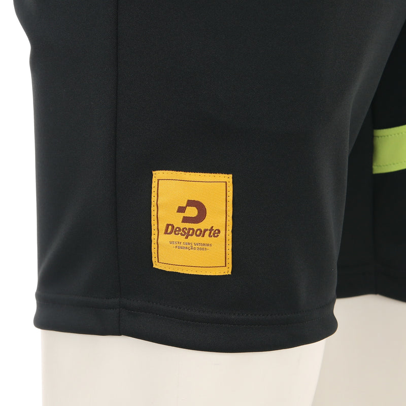 Desporte slim fit training shorts DSP-CHP16SLF black lime front logo tag