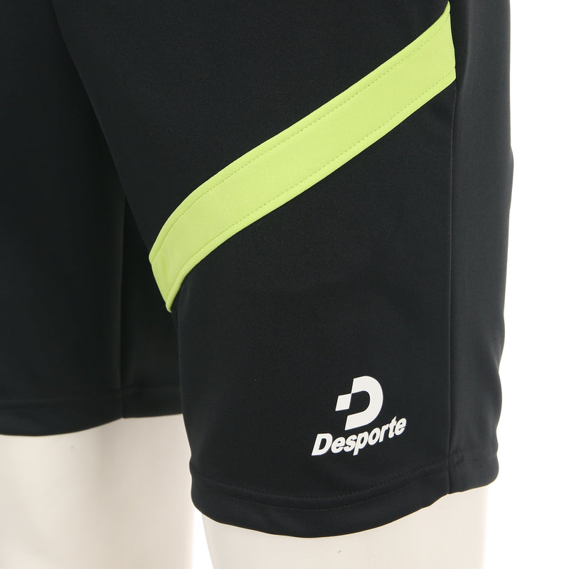 Desporte slim fit training shorts DSP-CHP16SLF black lime front logo