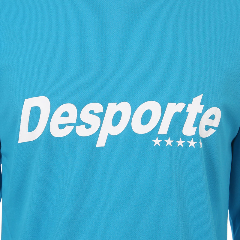 Desporte turquoise long sleeve dry shirt DSP-T48L white chest logo