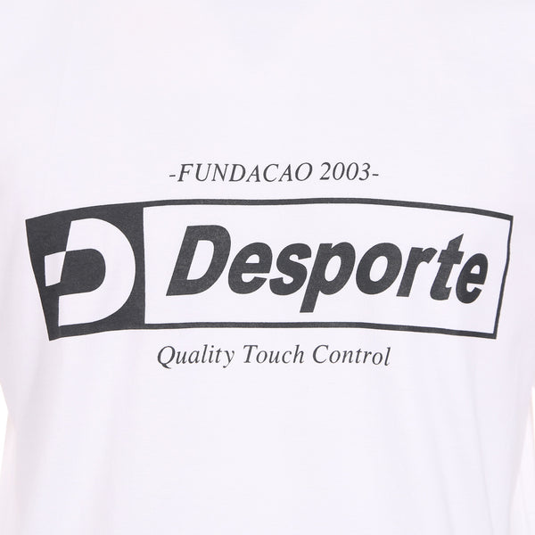 Desporte white cotton t-shirt front logo print