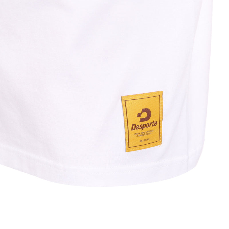 Desporte white cotton t-shirt front logo tag