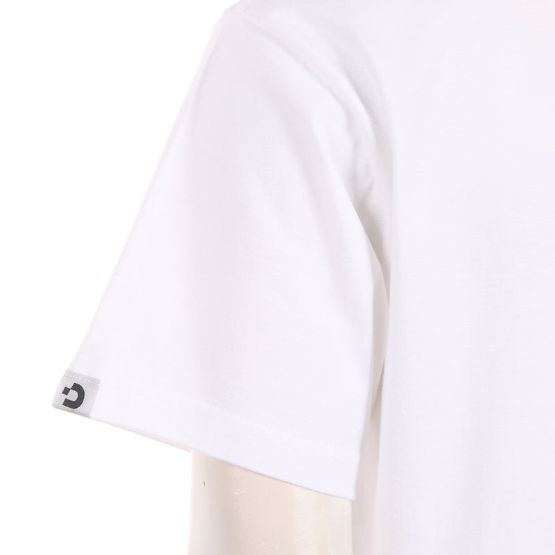 Desporte white cotton t-shirt sleeve logo tag