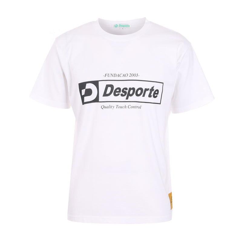 Desporte white cotton t-shirt with printed logo