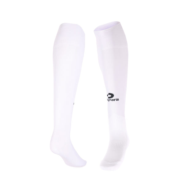 White Desporte over-the-calf football socks