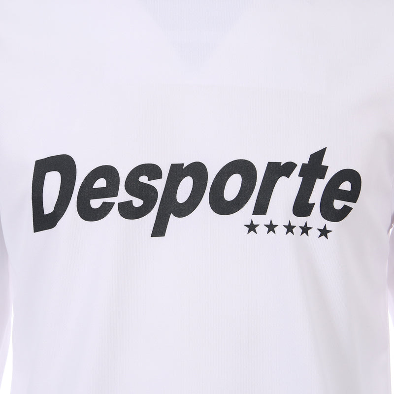 Desporte white long sleeve dry shirt DSP-T48L black chest logo