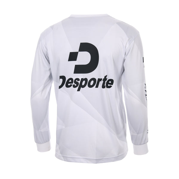 Desporte white quick dry long sleeve practice shirt DSP-BPS-30L back view