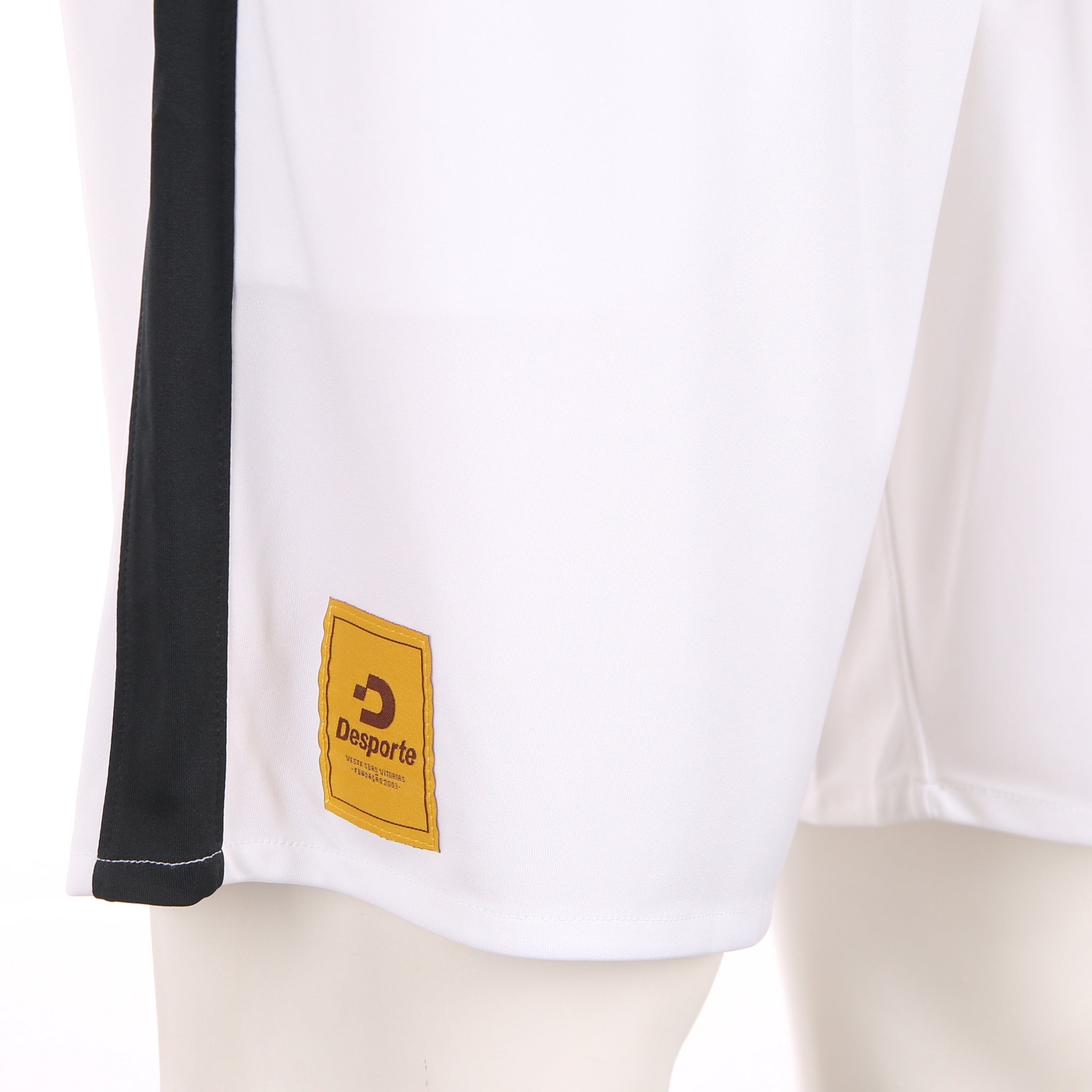 Desporte ホワイト ブラック フットボール 練習用ショーツ フロント ロゴ タグ