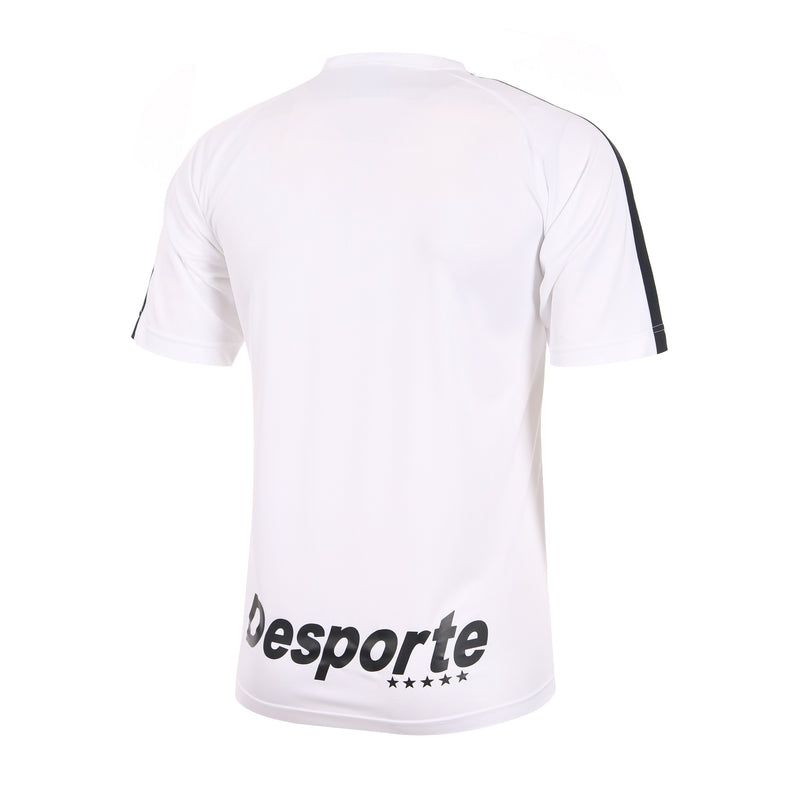 Desporte white black football practice jersey back view