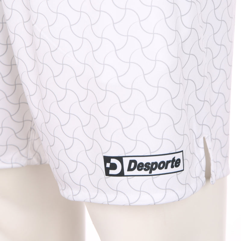 Desporte white football practice shorts front logo