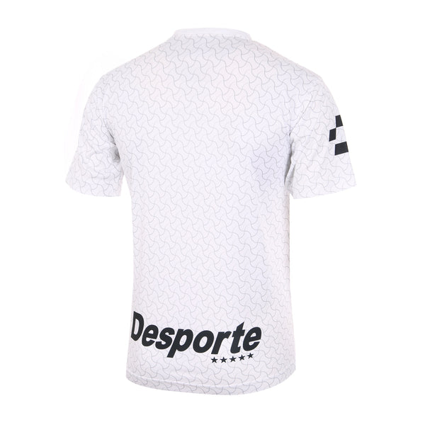 Desporte white quick dry football jersey back view