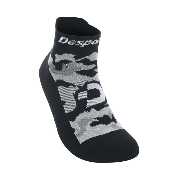 Desporte black ankle sock with camouflage logo