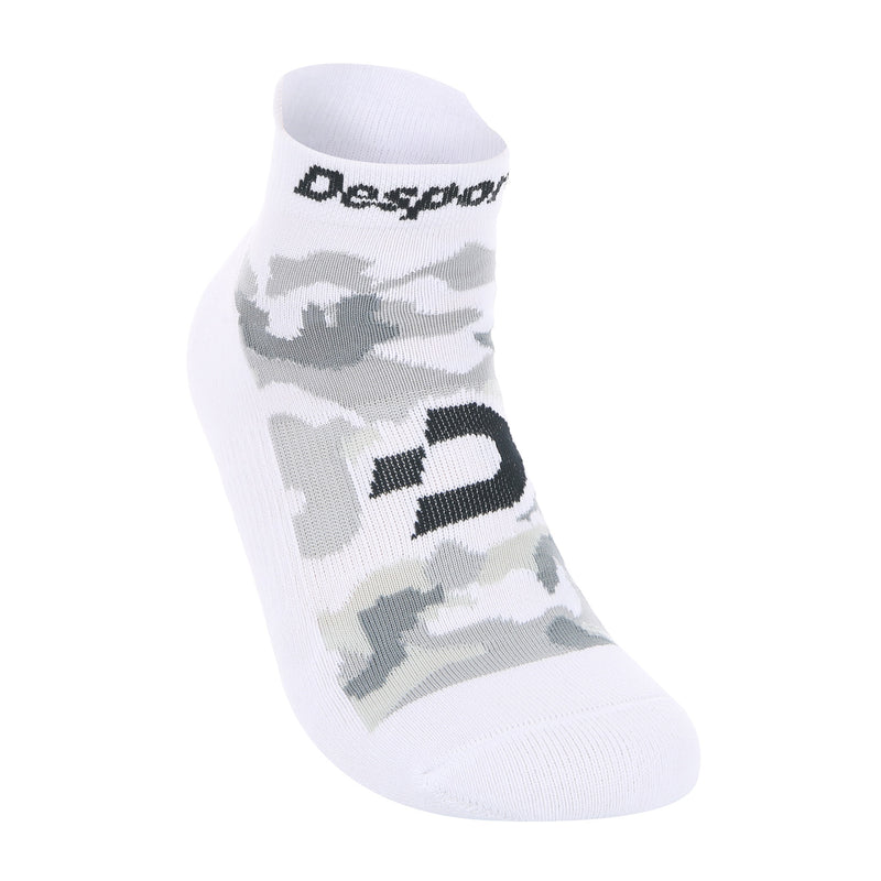 Desporte white ankle sock with camouflage logo